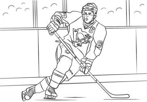 Sidney Crosby Coloring Page